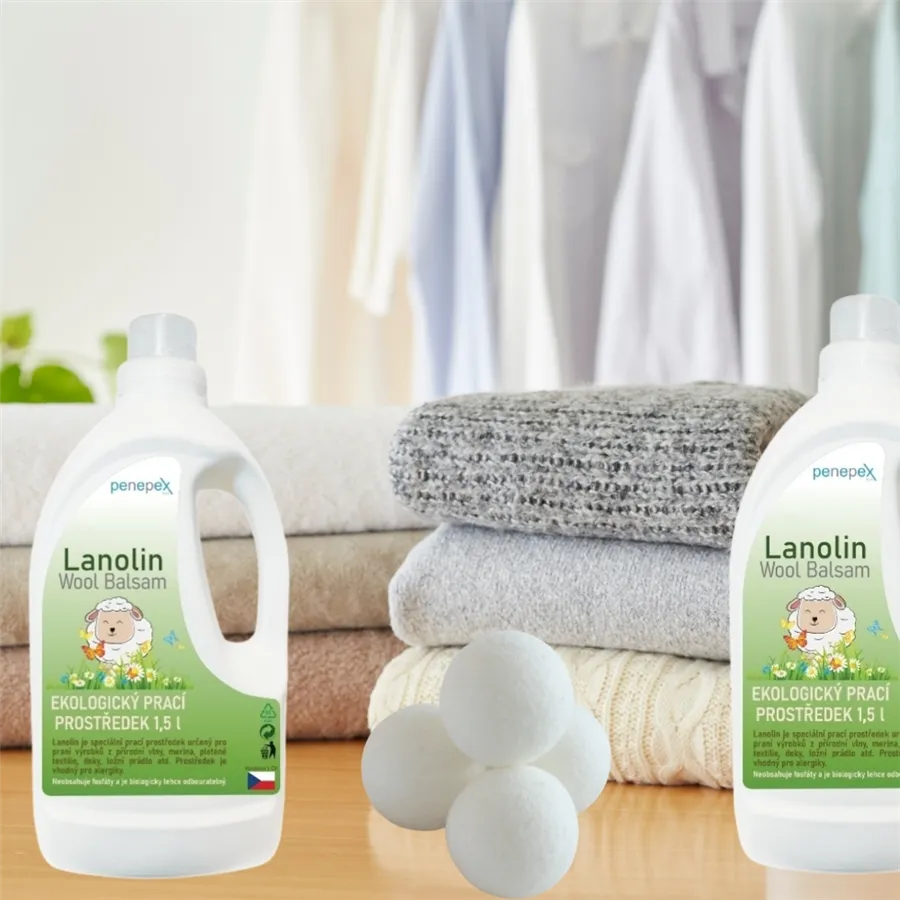 Lanolín na pranie Wool Balsam 1,5 l / 8 ks