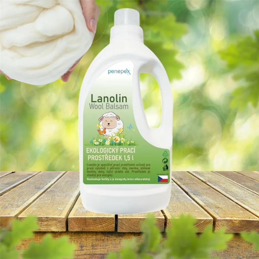 Lanolín na pranie Wool Balsam 1,5 l / 8 ks