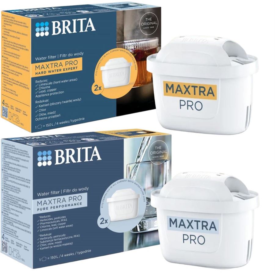 E-shop Brita Maxtra Pro skúšobné balenie vodných filtrov na strednú a tvrdú vodu 2+2
