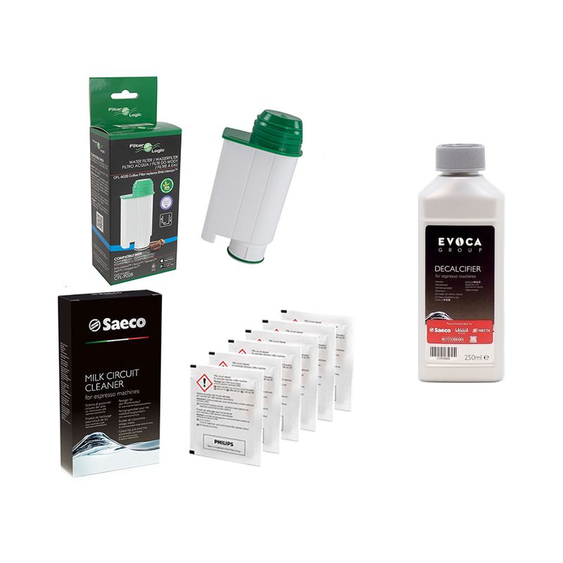 E-shop Filter Logic CFL-902B (za Brita Intenza +) + Saeco CA6700 odvápňovač 250 ml + Saeco čistiaci prípravok Philips CA6705 / 99 pre okruh mlieka