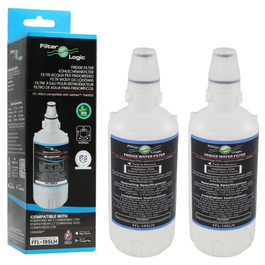 E-shop FiltrLogic FFL-195LH filter do chladničky (kompatibilný s Liebherr 7440002, Miele 7440000) 2 ks