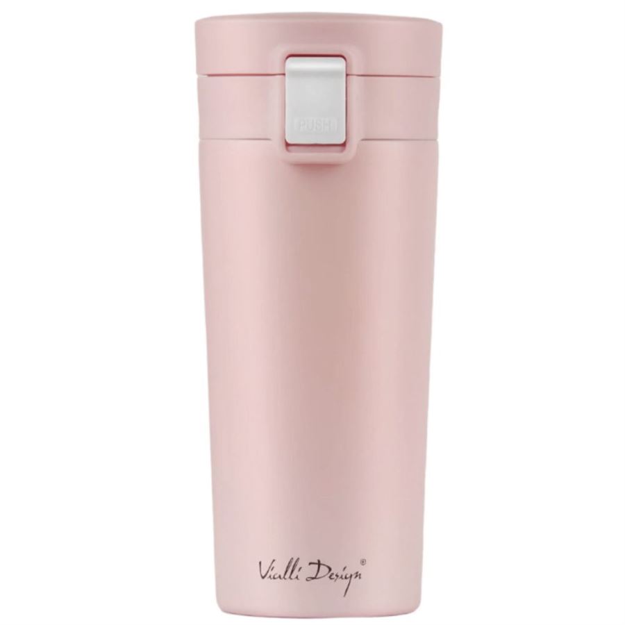 E-shop Vialli Design termohrnček FUORI 400 ml ružový