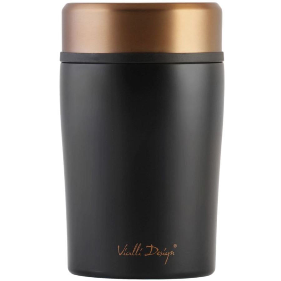 E-shop Vialli Design termoska na jedlo FUORI čierna 500 ml (black rose gold)