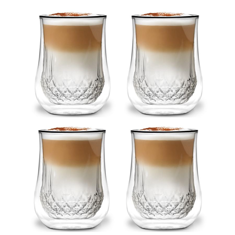 E-shop Vialli Design DIAMANTE dvojstenné poháre 300 ml, 4 ks 25844