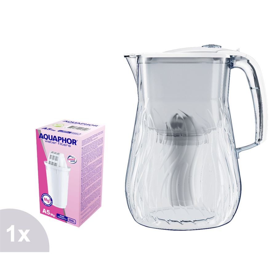 E-shop Filtračná kanvica Aquaphor Orleans biela + 1 ks filtra A5 Mg+