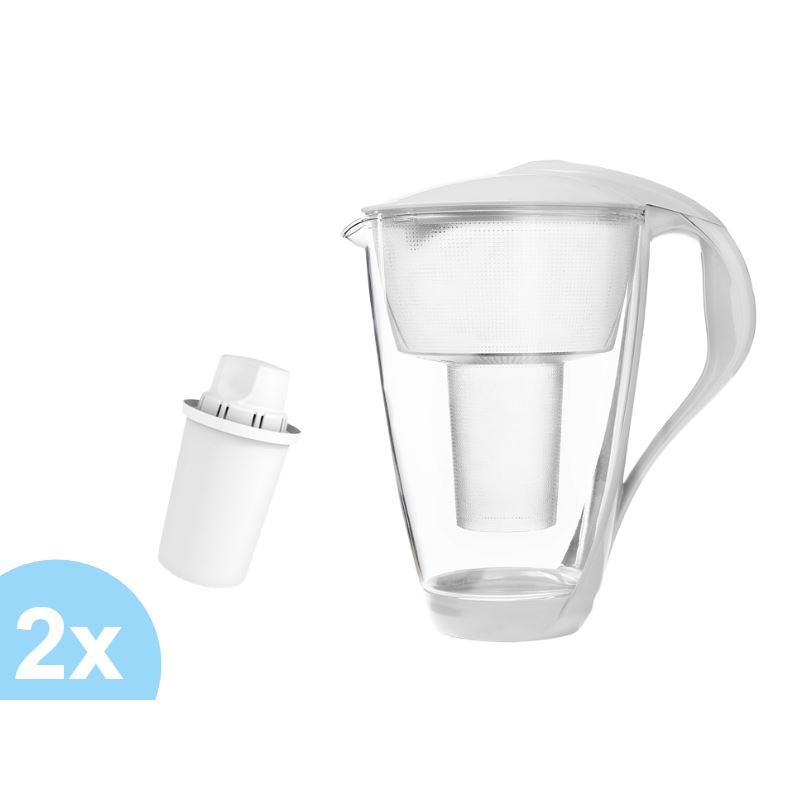 E-shop DAFI Crystal classic filtračná kanvica 2 l, biela + 2 ks filtra