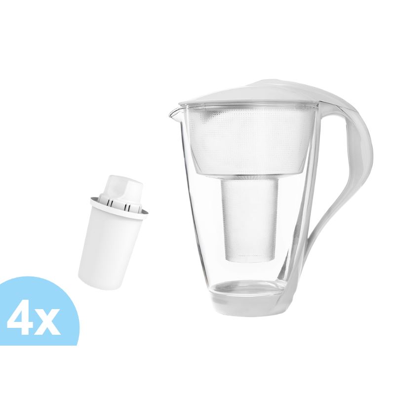 E-shop DAFI Crystal classic filtračná kanvica 2 l, biela + 4 ks filtra