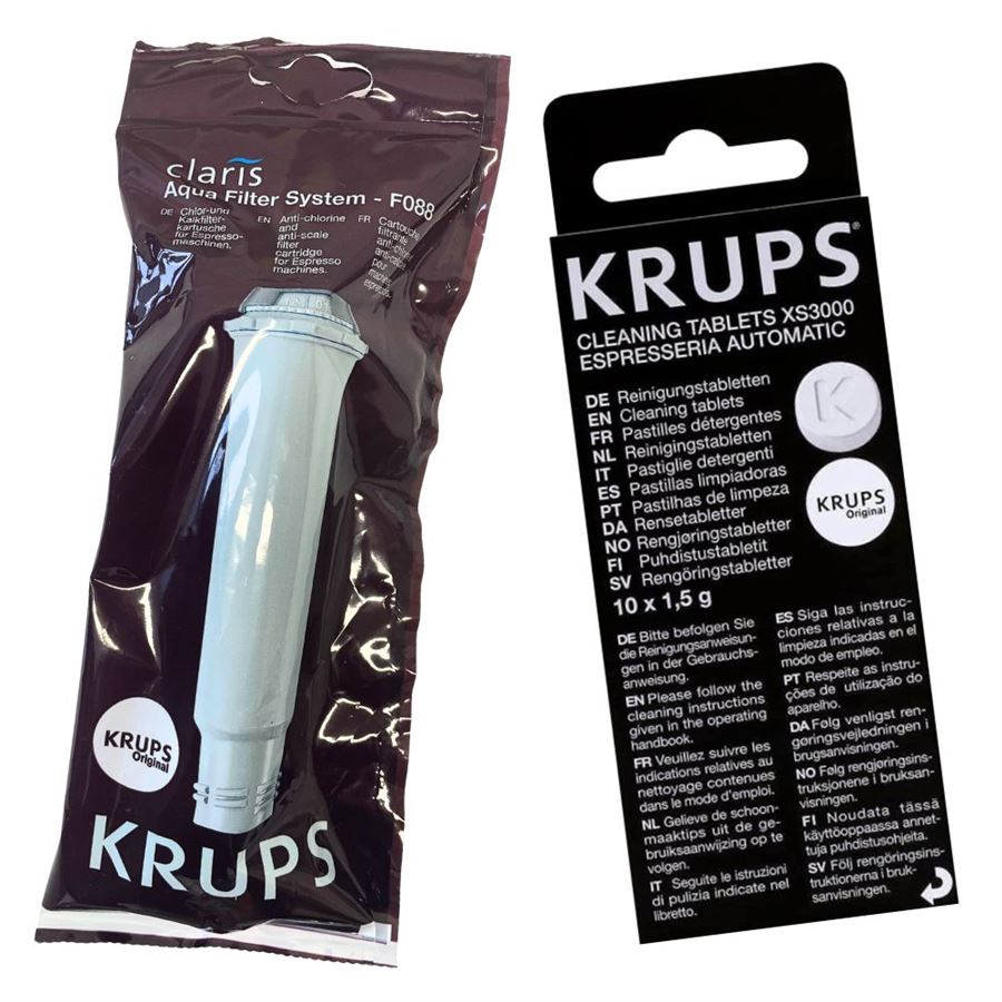 E-shop Krups F08801 Claris filter + XS300010 čistiace tablety