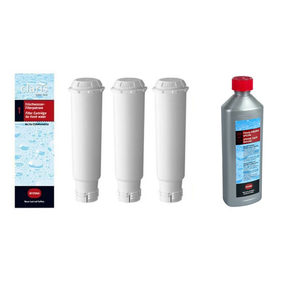 E-shop Nivona NIRF700 Claris 3 ks + NIRK 703 odstraňovač vodného kameňa 500 ml