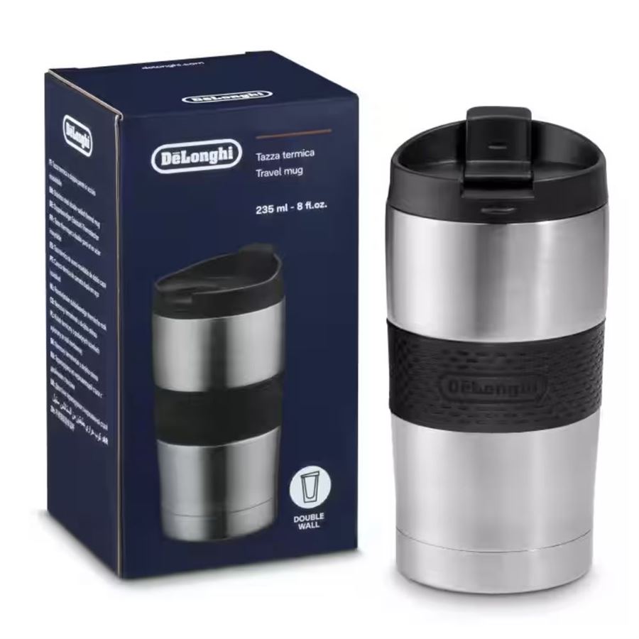 E-shop DeLonghi DLSC074 nerezový cestovný termohrnček 235 ml