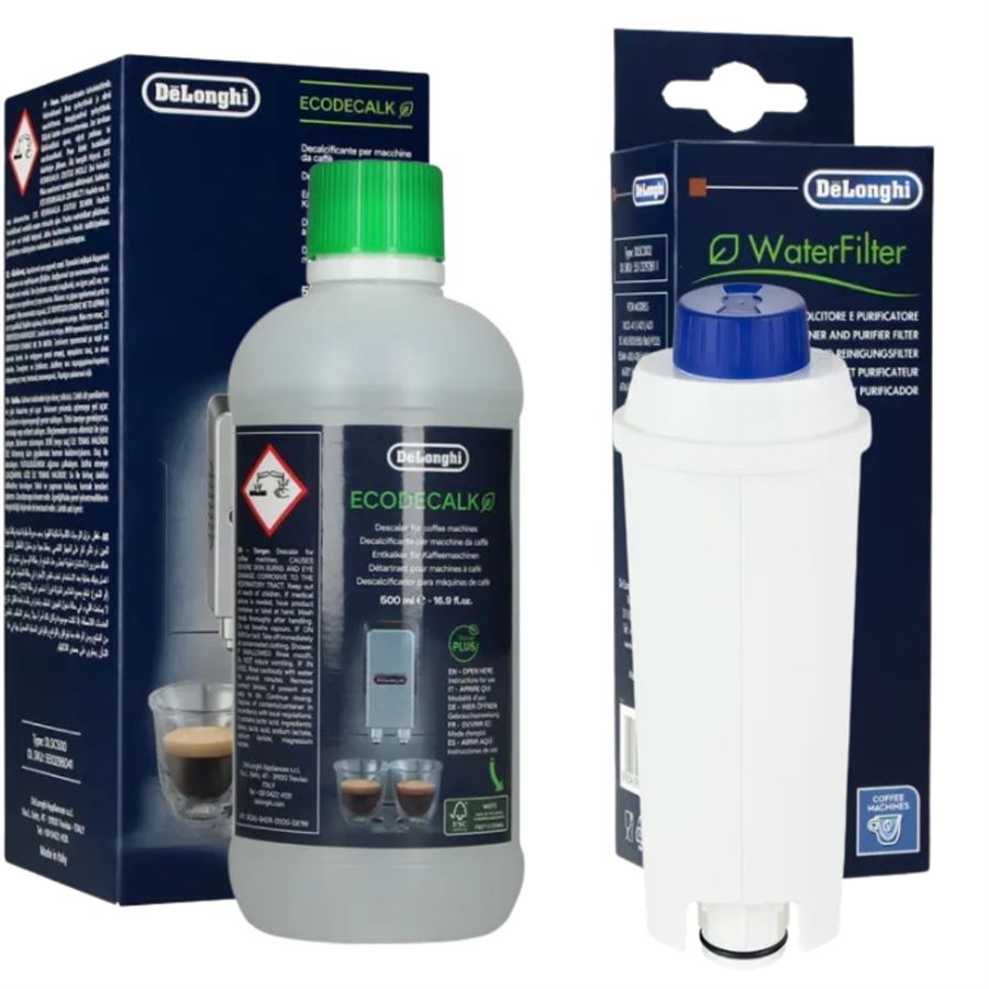 E-shop DeLonghi DLS C002 vodný filter 1 ks + DeLonghi EcoDecalk odvápňovač 500 ml 1 ks