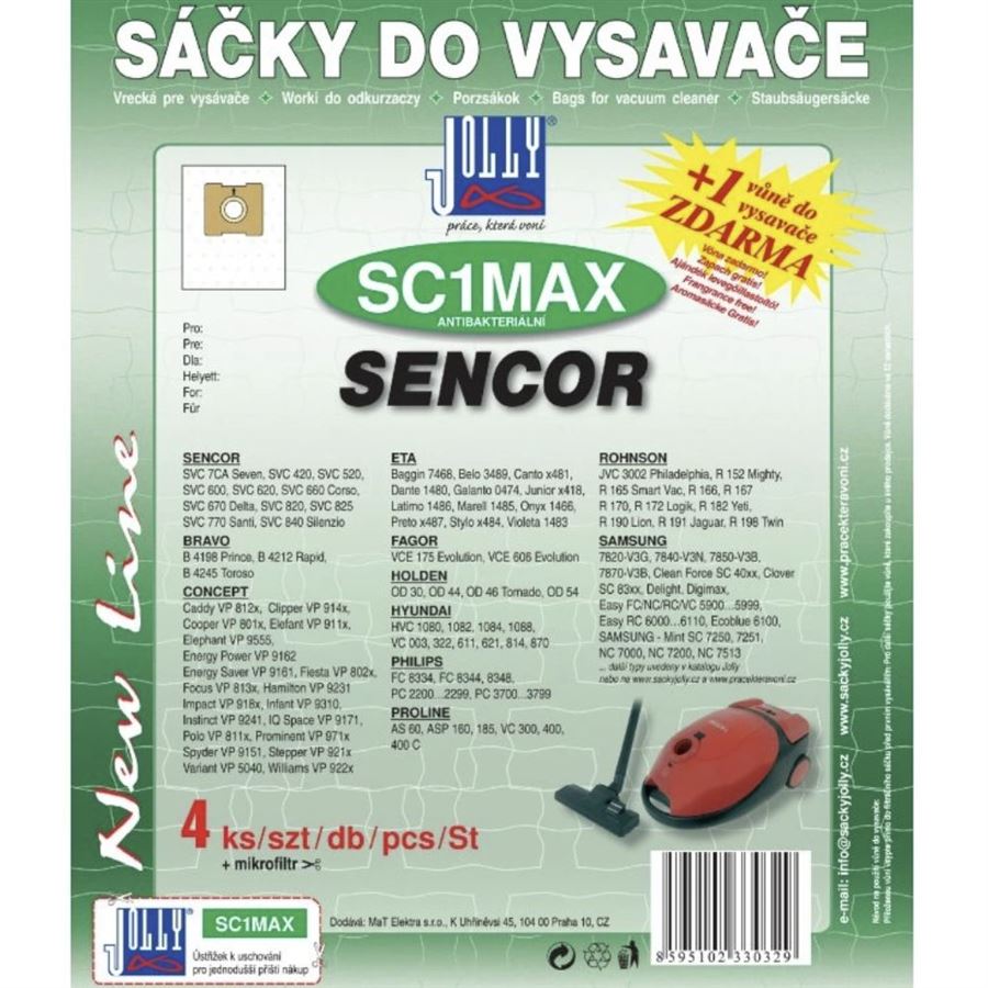 E-shop Jolly textilné vrecká do vysávača SC1 MAX 4 ks