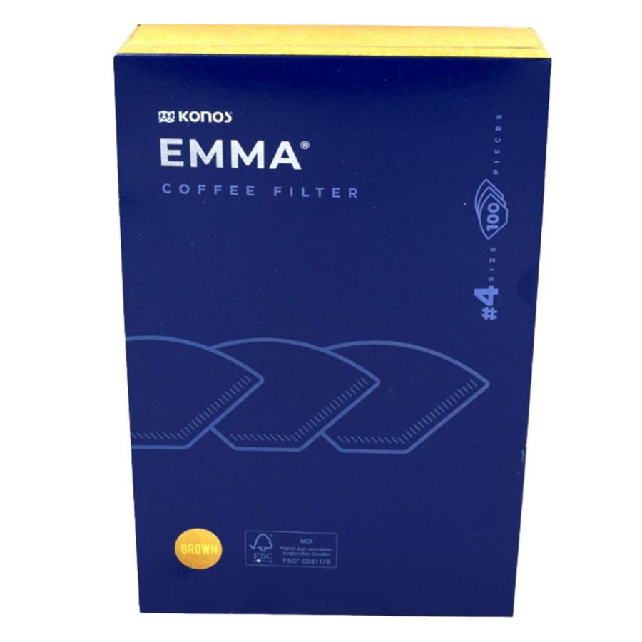 E-shop Konos Emma papierové kávové filtre veľ. 4, prírodné nebielené 100 ks