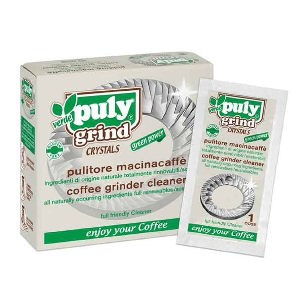 E-shop Puly Grind Crystals BIO čistiaci prostriedok mlynčekov na kávu 10 x 15 g