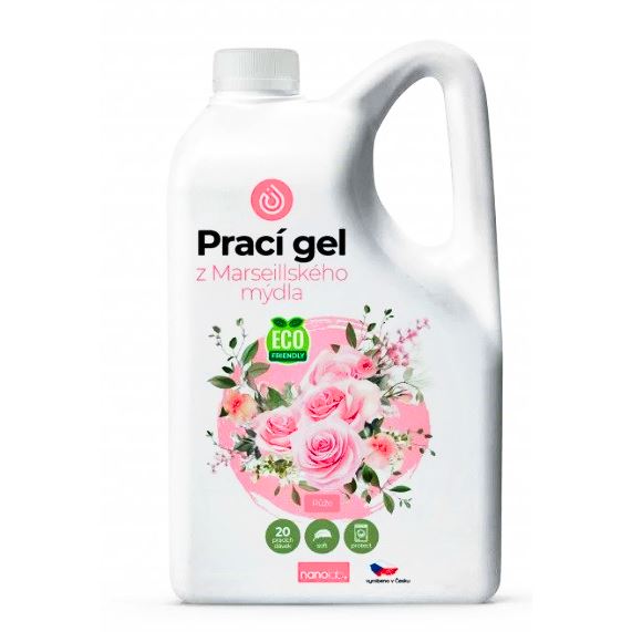 E-shop Nanolab prací gél z Marseillského mydla Ruža 2L - jemný pre citlivú pokožku