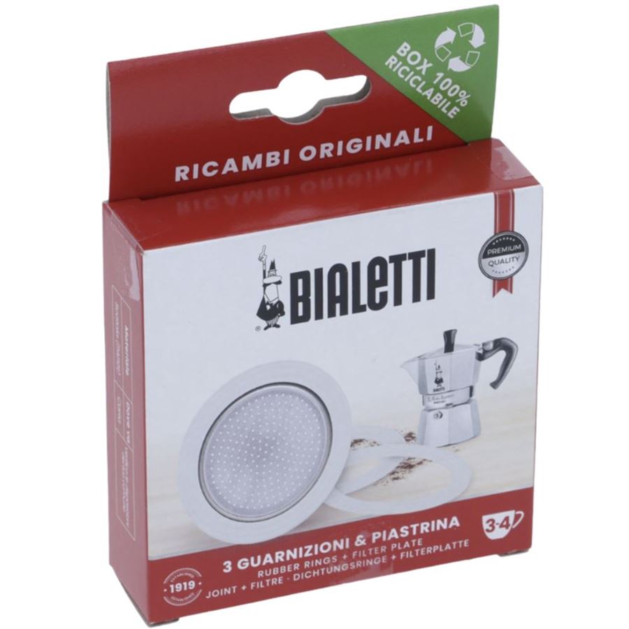 E-shop Bialetti 3-4 sitko hliníkové + silikonové tesnenie 3 ks