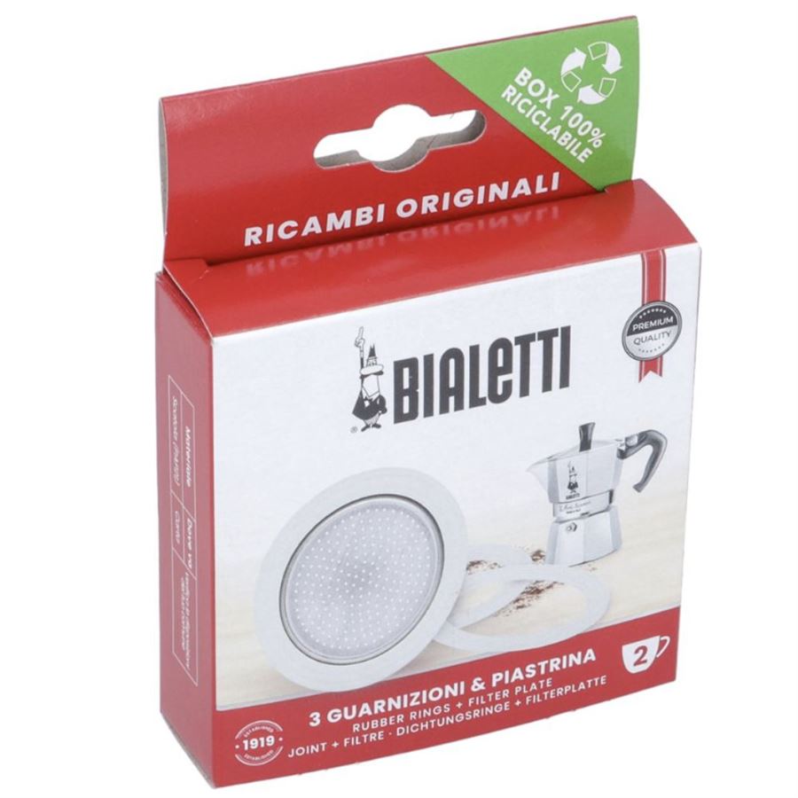 E-shop Bialetti sada tesnení pre 2 šálky (3 gumové tesnenia + 1 filter)