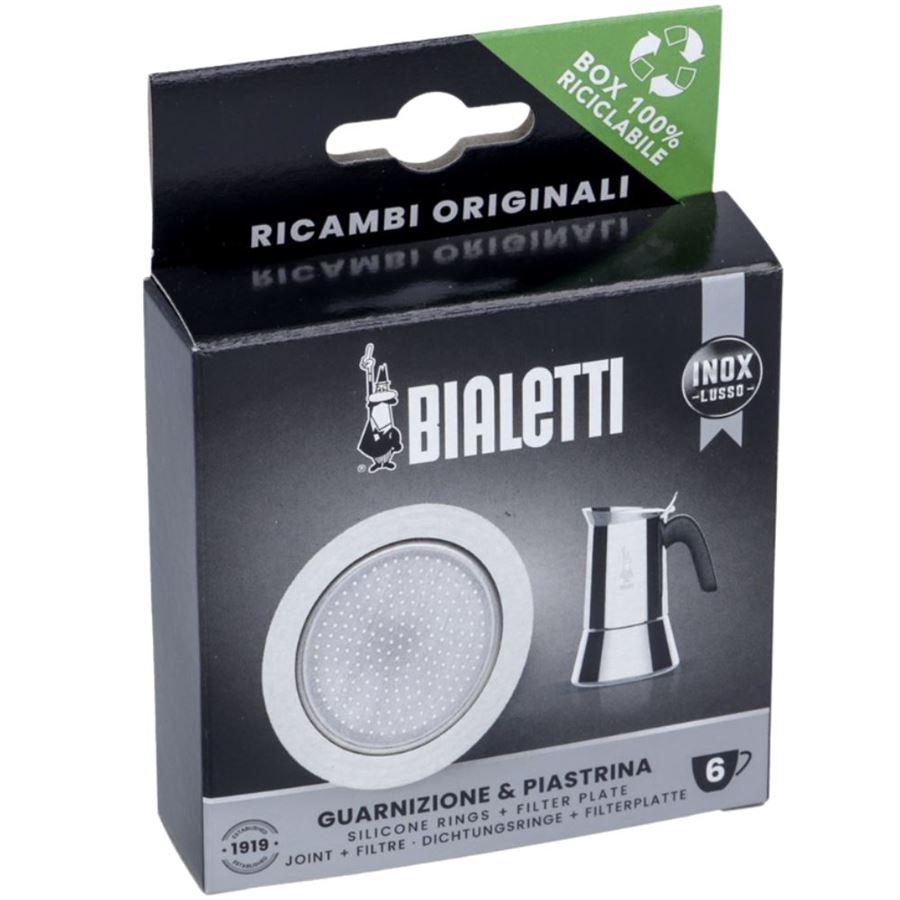 E-shop Bialetti sada tesnení pre 6 šálky (3 gumové tesnenia + 1 filter)