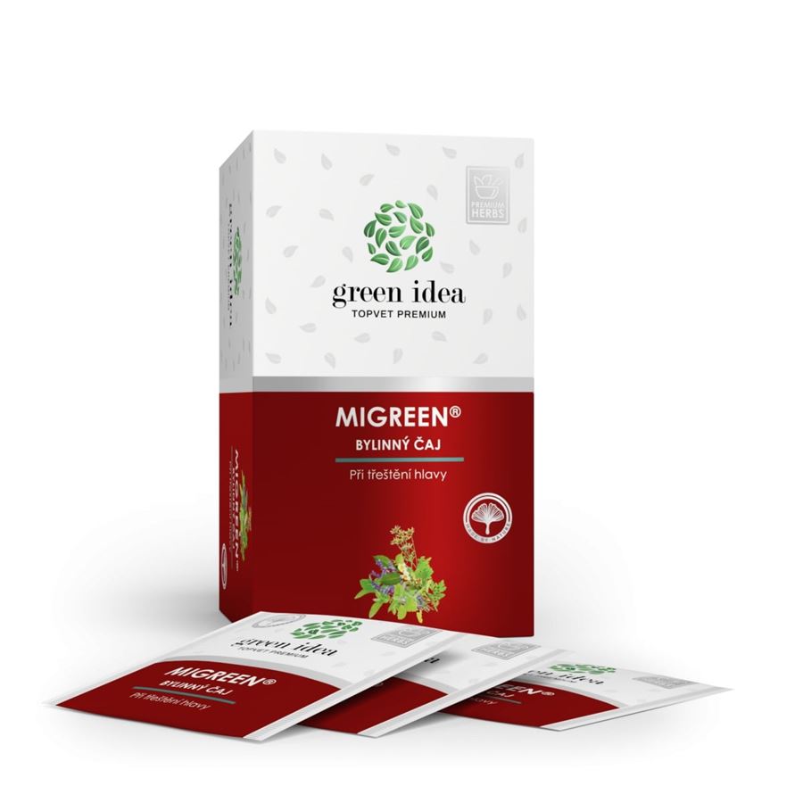 E-shop Green Idea MIGREEN bylinný čaj proti bolesti hlavy 20 vrecúšok