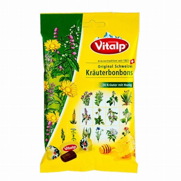 E-shop VITALP Švajčiarske bylinné cukríky z 20 bylín 75g