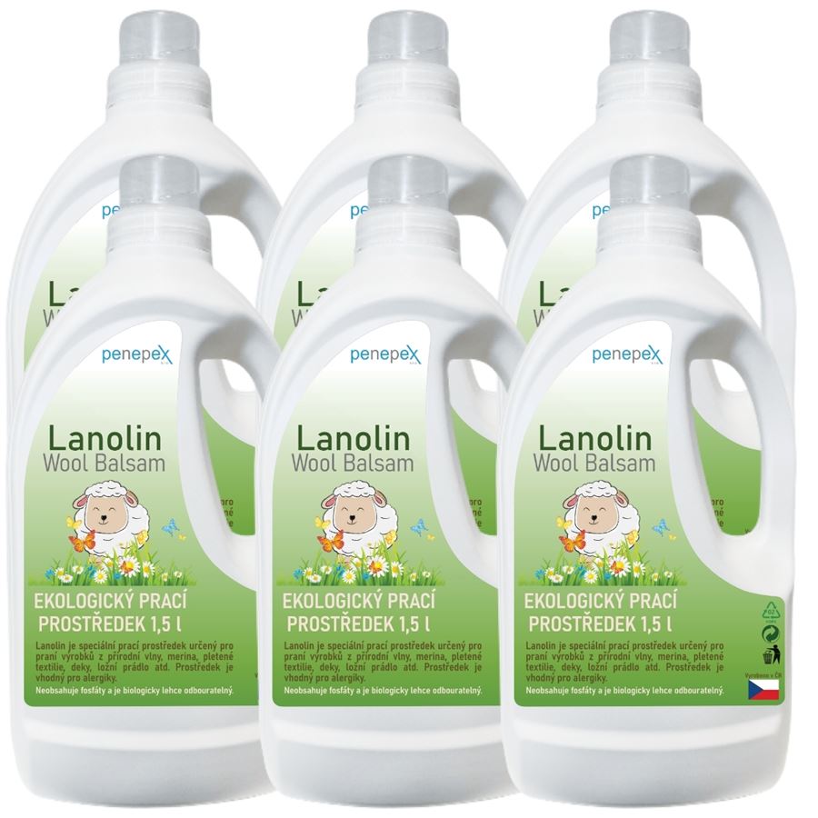 E-shop Wool Balsam Lanolin na ovčí rouno 1,5 l/6 ks