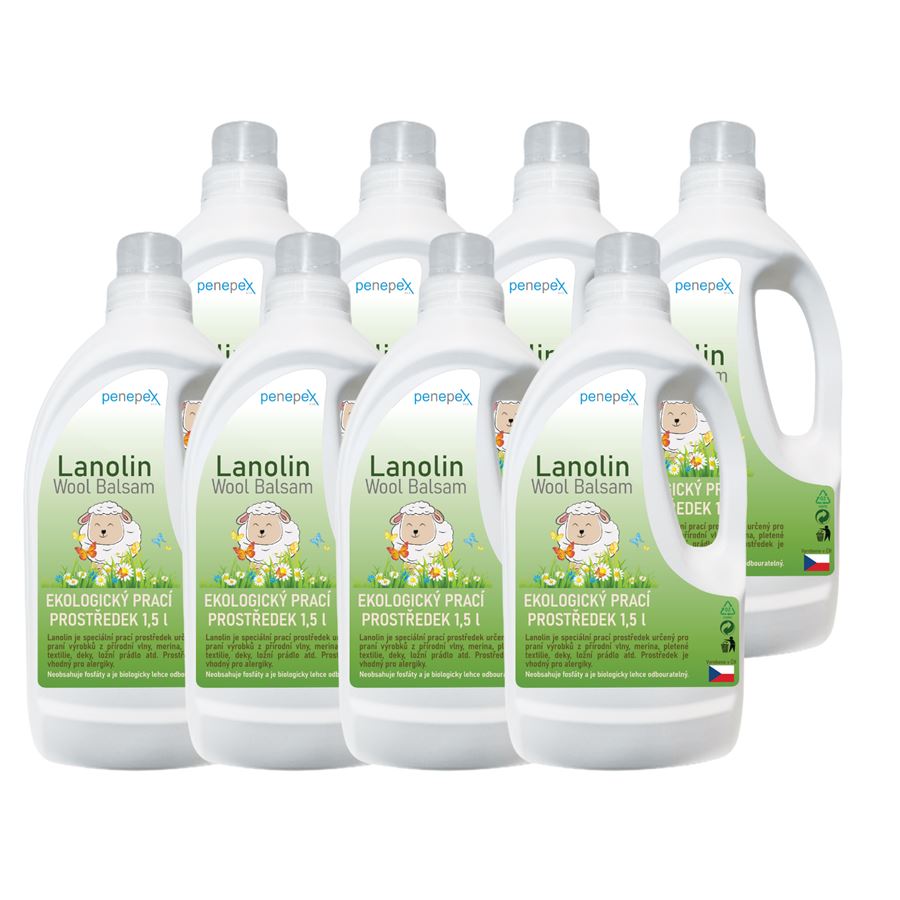 E-shop Wool Balsam Lanolin na ovčí rouno 1,5 l/ 8 ks