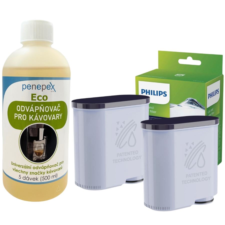 E-shop Philips AquaClean CA6903/10 filter do kávovaru 2 ks + Penepex Eco univerzálny odvápňovač 500 ml