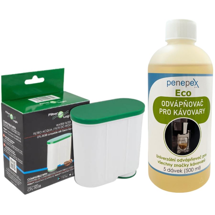 E-shop FilterLogic CFL-903B za Saeco/Philips AquaClean CA6903/00-10 + Penepex Eco univerzálny odvápňovač 500 ml