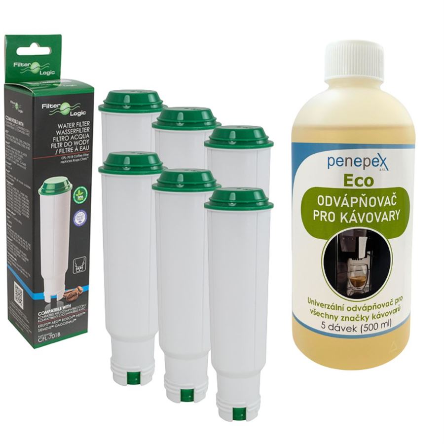 E-shop FilterLogic CFL-701B filter za Nivona Claris NIRF700 (6 ks) + Penepex Eco univerzálny odvápňovač 500 ml
