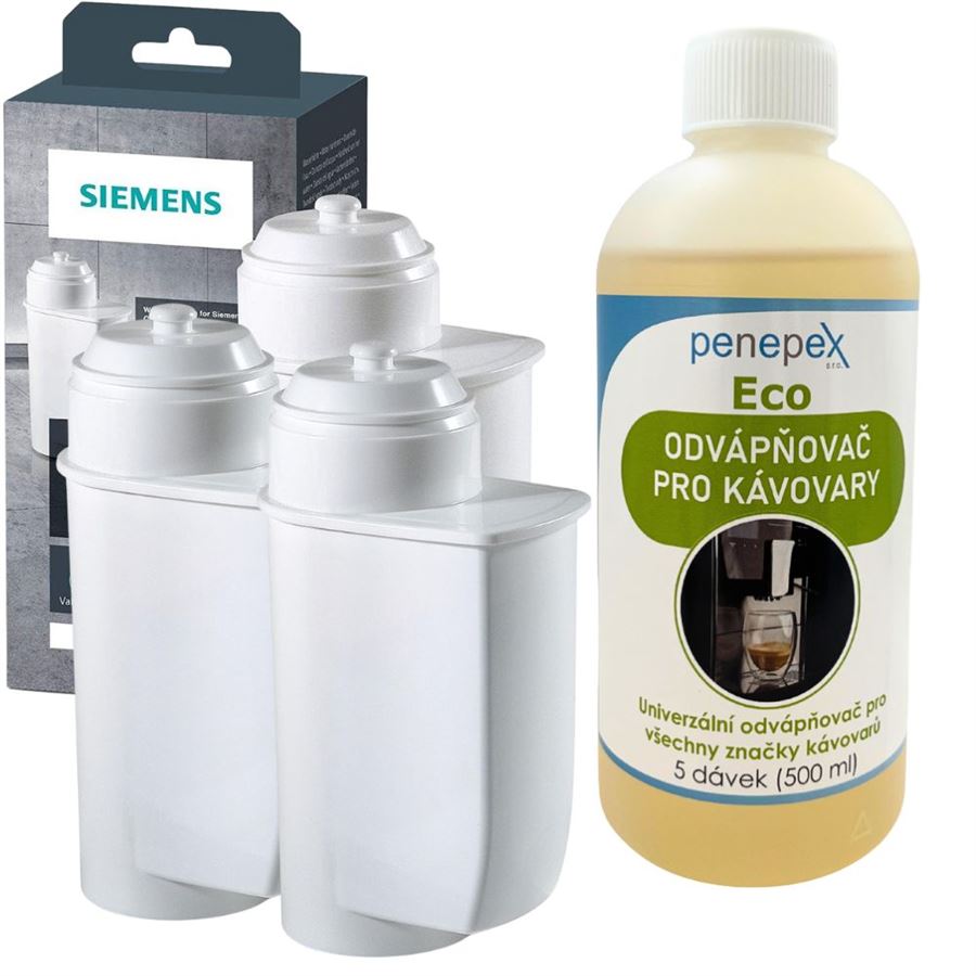 E-shop Siemens Brita Intenza TZ70003 17004340 filter do kávovaru (3 ks) + Penepex Eco univerzálny odvápňovač 500 ml