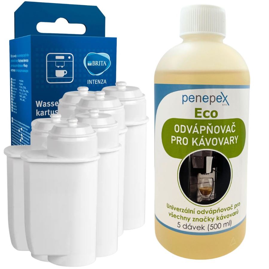 E-shop Siemens Brita Intenza 17000705 filter do kávovaru (6 ks)+ Penepex Eco univerzálny odvápňovač 500 ml