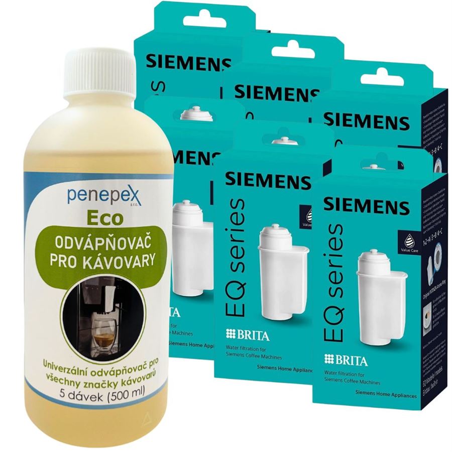 E-shop Siemens Brita Intenza TZ70003 filter do kávovaru (6 ks) + Penepex Eco univerzálny odvápňovač 500 ml