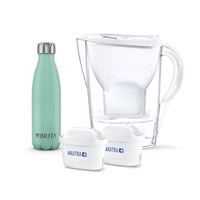 Filtračná kanvica Brita Marella Cool biela + 2 ks filtra Maxtra Plus + termofľaša