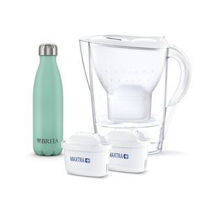 Filtračná kanvica Brita Marella Cool biela + 2 ks filtra Maxtra Plus + termofľaša