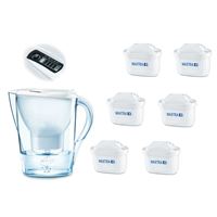 Filtračná kanvica Brita Marella Cool biela + 6 ks filtra Maxtra Plus