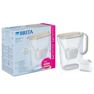 BRITA Style Essential piesková filtračná kanvica 2,4 l+ 2 ks filtra Maxtra (Pure Performance / Hard Water)