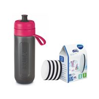 Brita Fill & Go Active filtračná fľaša ružová + 4 ks filtra