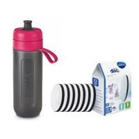 Brita Fill & Go Active filtračná fľaša ružová + 7 ks filtra