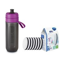 Brita Fill & Go Active filtračná fľaša fialová + 7 ks filtra