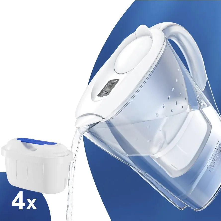 Brita Marella biela filtračná kanvica 2,4 l + 4 ks filtra FilterLogic FL-402H