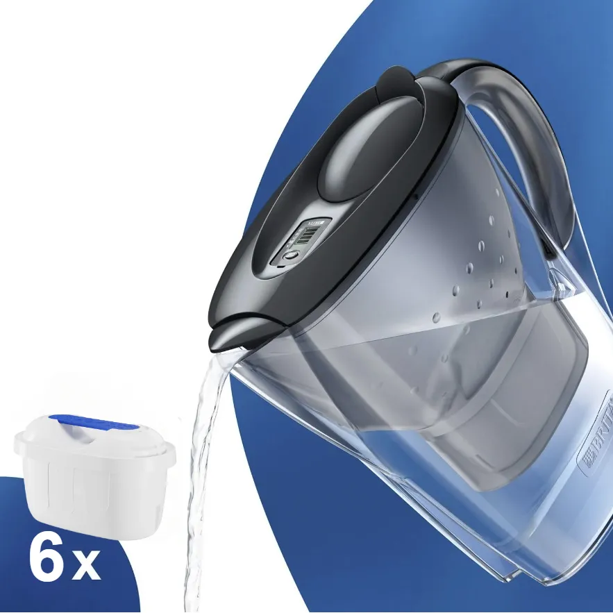 Brita Marella grafitová filtračná kanvica 2,4 l + 6 ks filtra FilterLogic FL-402H