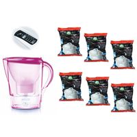 Filtračná kanvica Brita Marella Cool ružová + 6 ks Filter Logic FL-402H