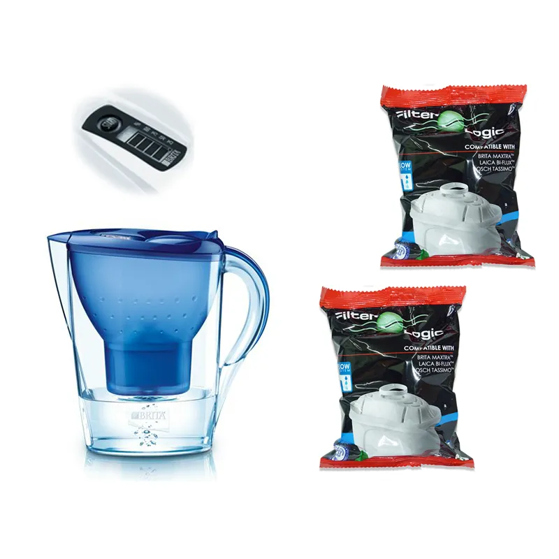 Brita Marella modrá filtračná kanvica 2,4 l + 2 ks filtra FilterLogic FL-402H
