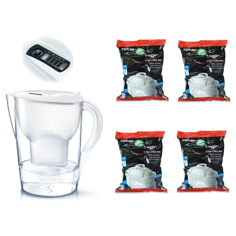 Brita Marella XL biela filtračná kanvica 3,5 l + 4 ks filtra FilterLogic FL-402H