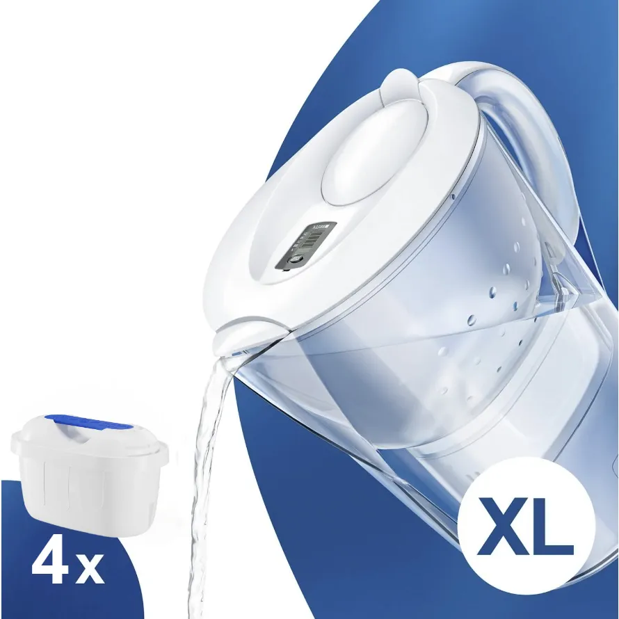 Brita Marella XL biela filtračná kanvica 3,5 l + 4 ks filtra FilterLogic FL-402H