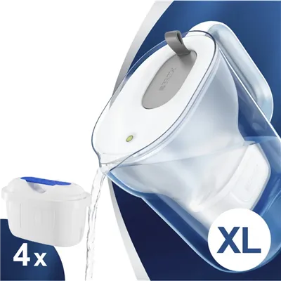Filtračná kanvica Brita Fill & Enjoy Style XL sivá + 4 ks Filter Logic FL-402H