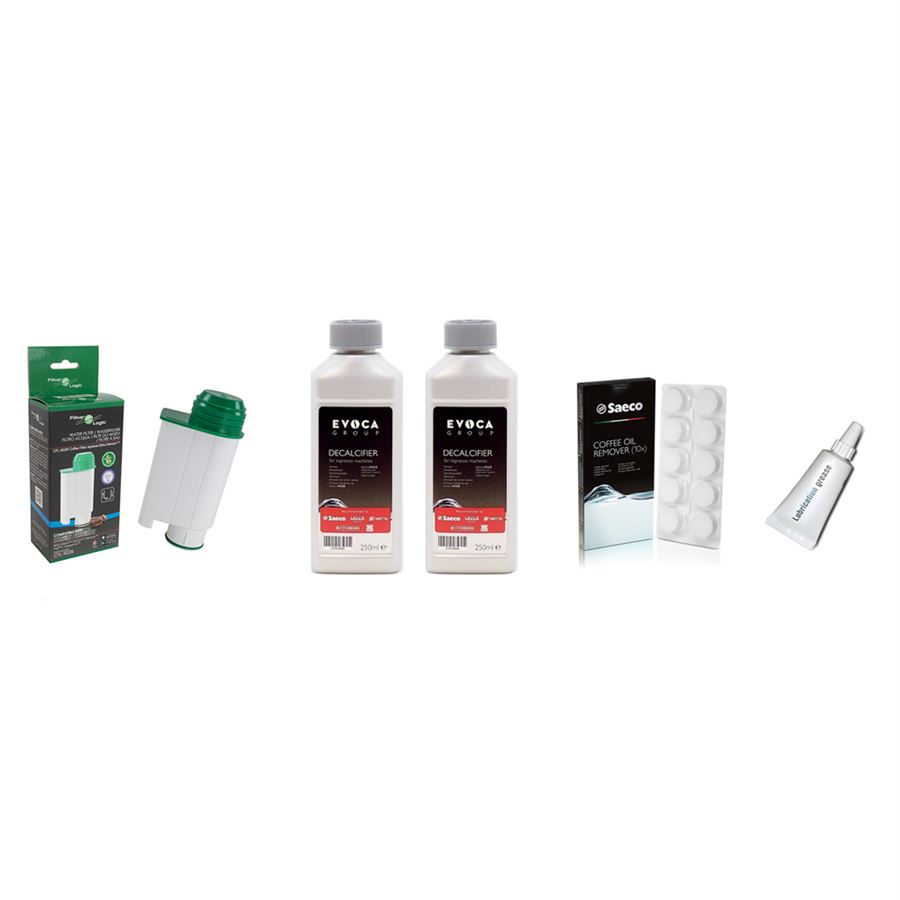 Filter Logic CFL-902B (za Brita Intenza +) + Saeco CA6700 odvápňovač 500 ml + Saeco tablety CA6704/99 + Saeco mazivo