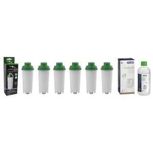 Filter Logic CFL-950B filter (za DeLonghi DLS C002) 6 ks + DeLonghi EcoDecalk odvápňovač 500 ml