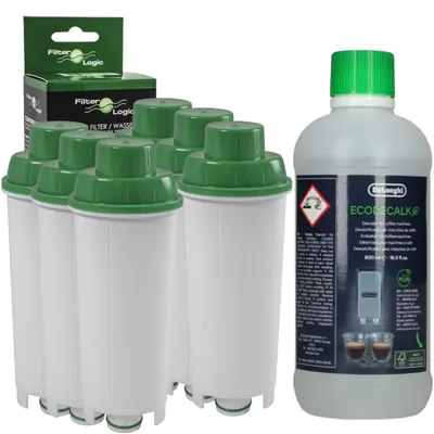 Filter Logic CFL-950B filter (za DeLonghi DLS C002) 6 ks + DeLonghi EcoDecalk odvápňovač 500 ml