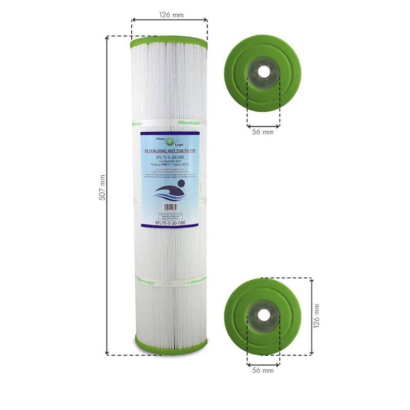 Filter Logic SFL75-5-20OBE filtračná kartuše pre vírivky a SPA (Pleatco PRB75, Darlly SC733 / 40751, Unicel C-4975, Filbur FC-2395)
